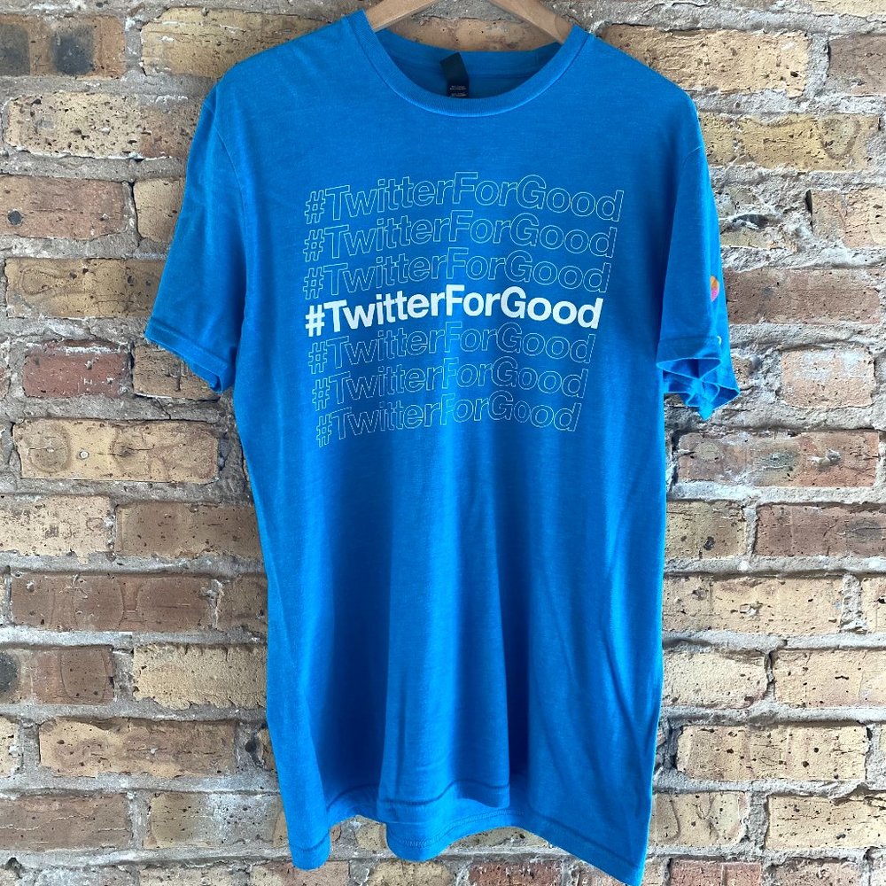 Twitter Cotton T-Shirt, #TwitterForGood